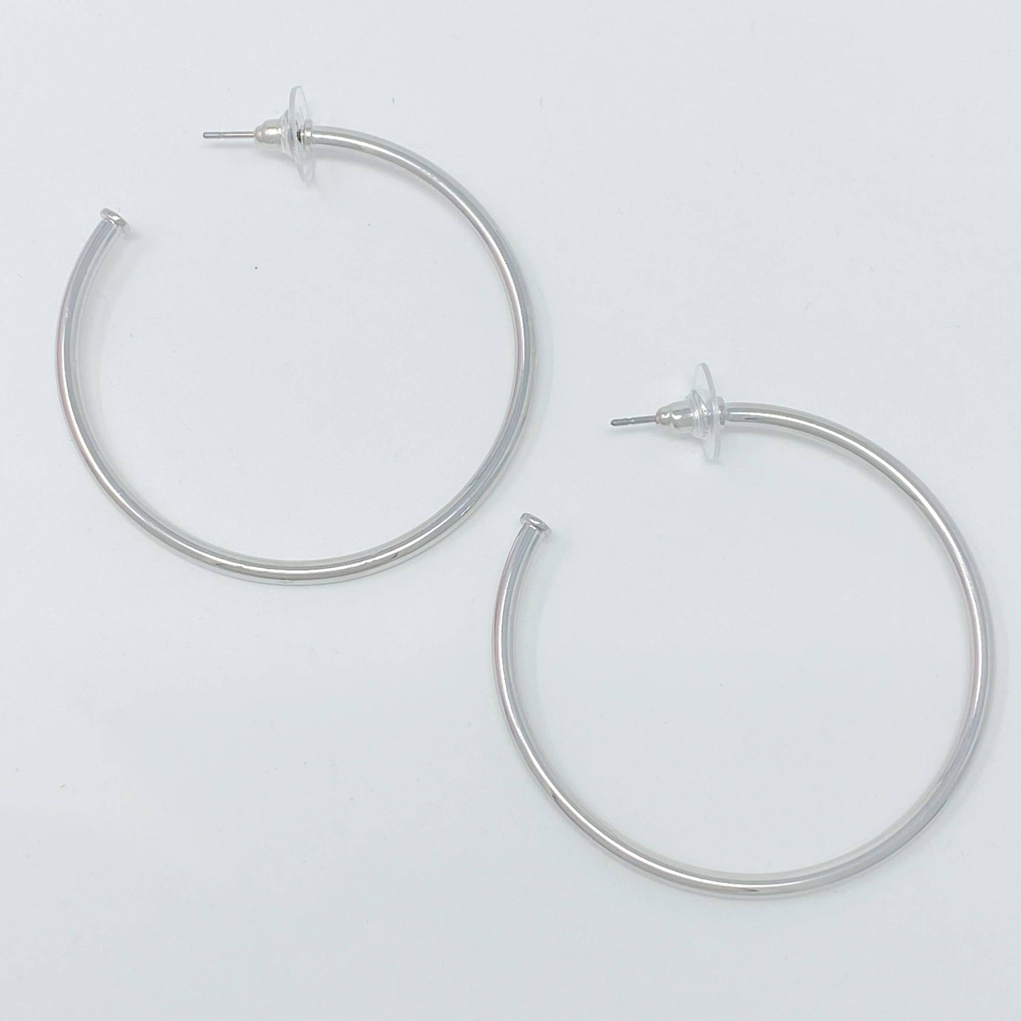 Brilliant Silver Hoop Earrings
