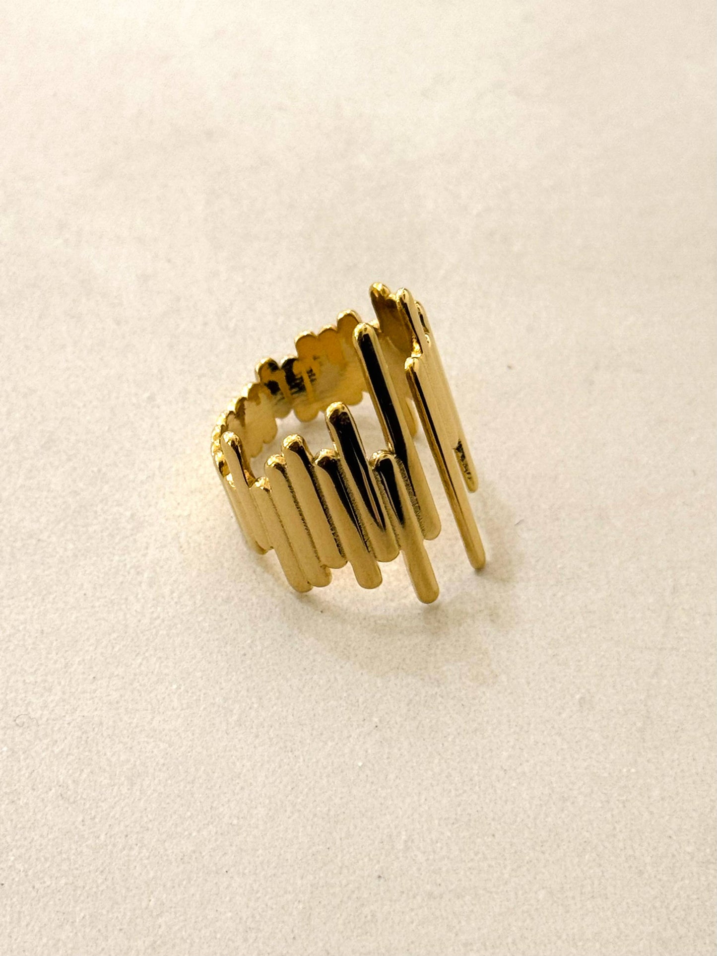 Equalizer Adjustable Stainless Steel Gold Ring