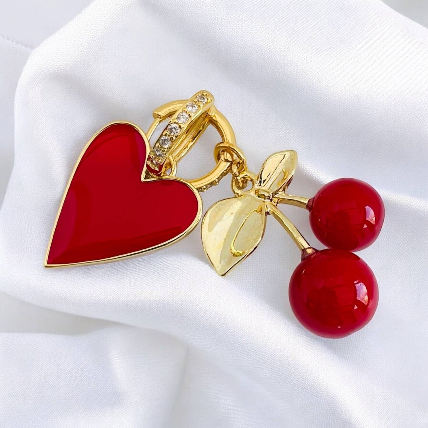 Sweetheart Cherry Earrings