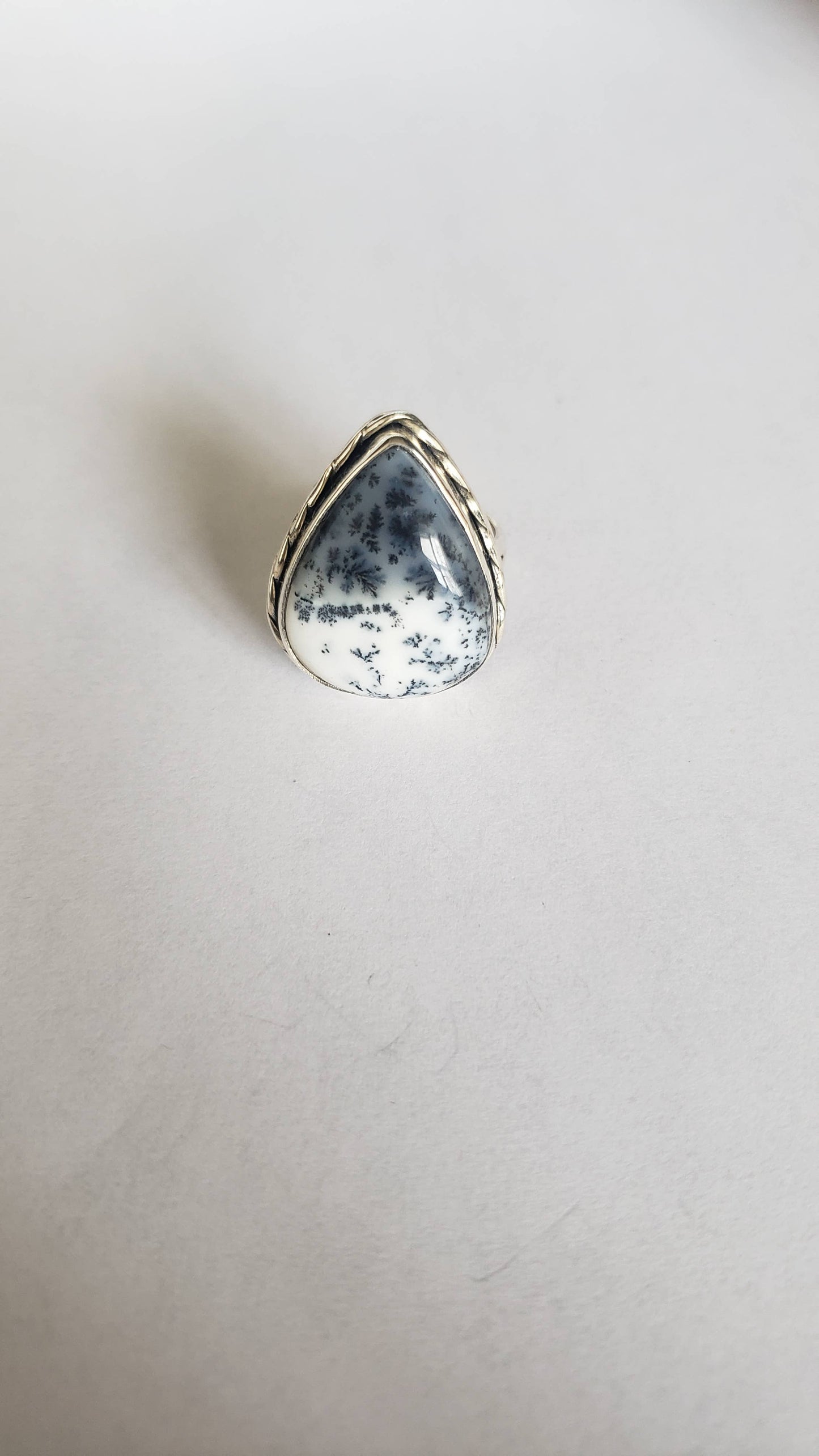 Sterling Dendritic Opal Ring