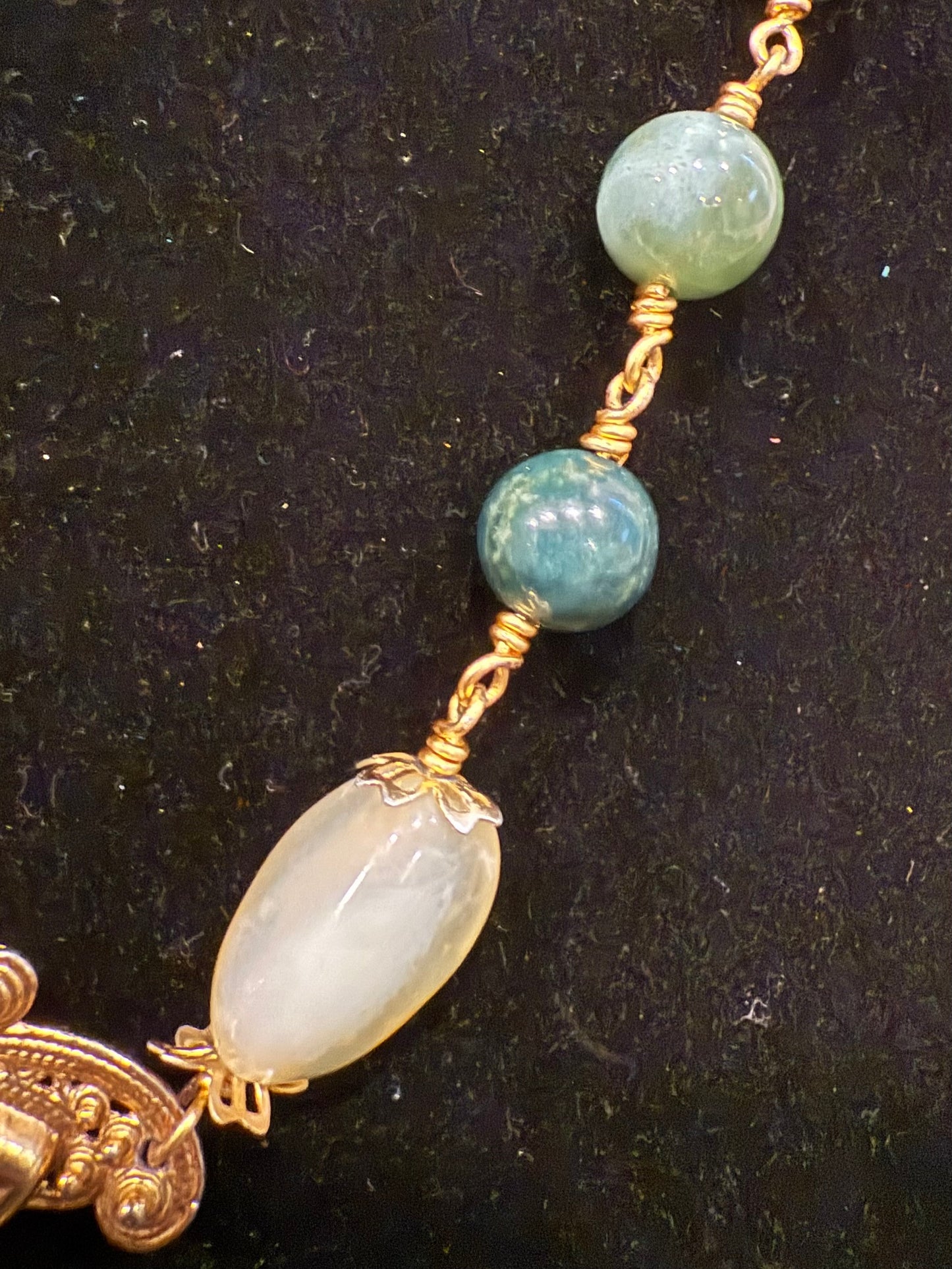 Vintage-Multi-Stone Necklace