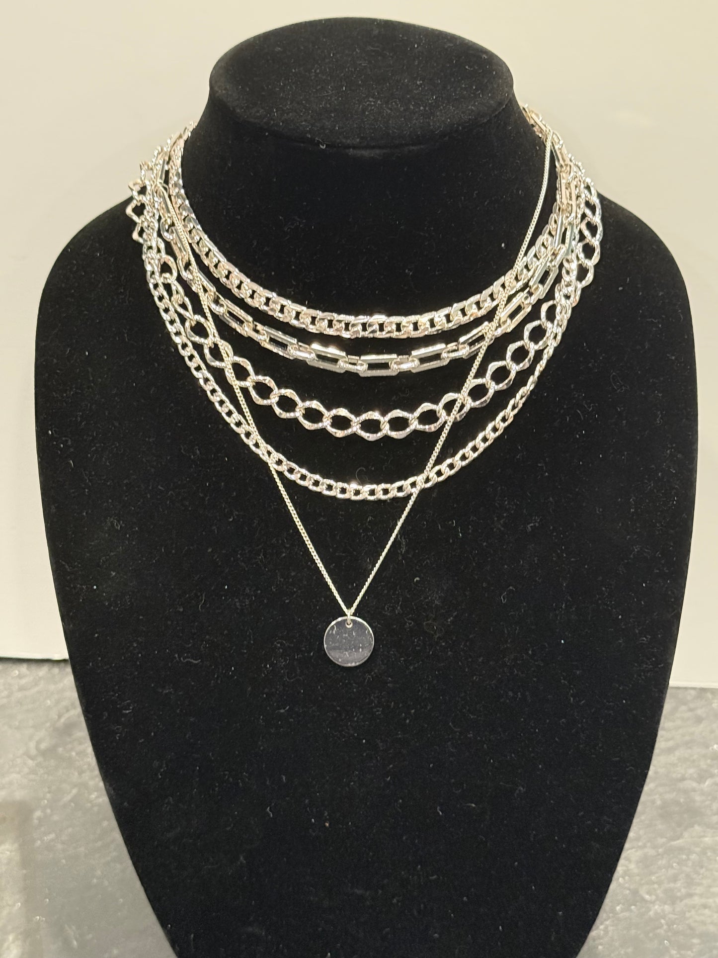 Silver Multi-Chain Stunner Necklace