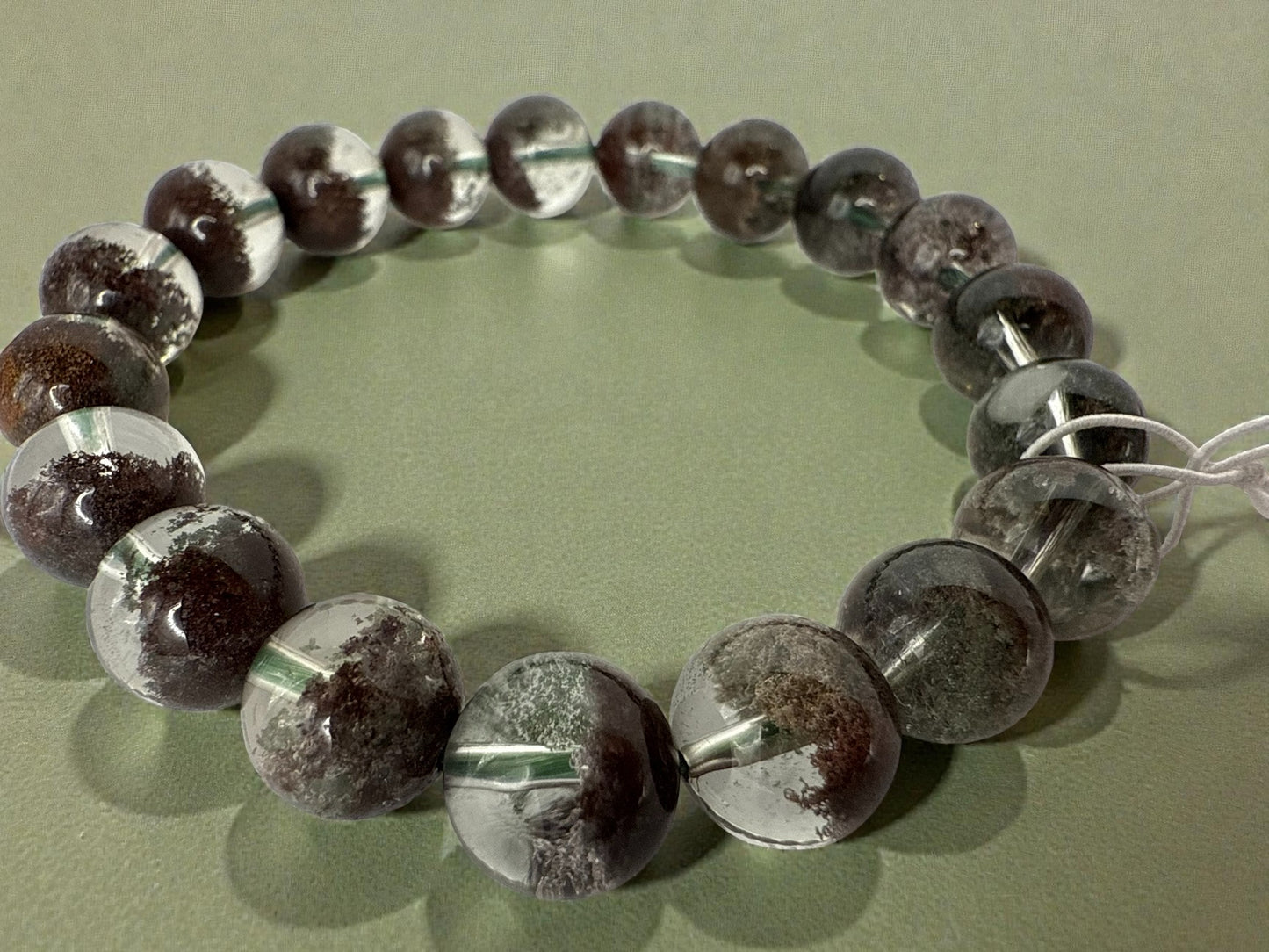 Vintage Earthlight Phantom Quartz Bracelet 7"