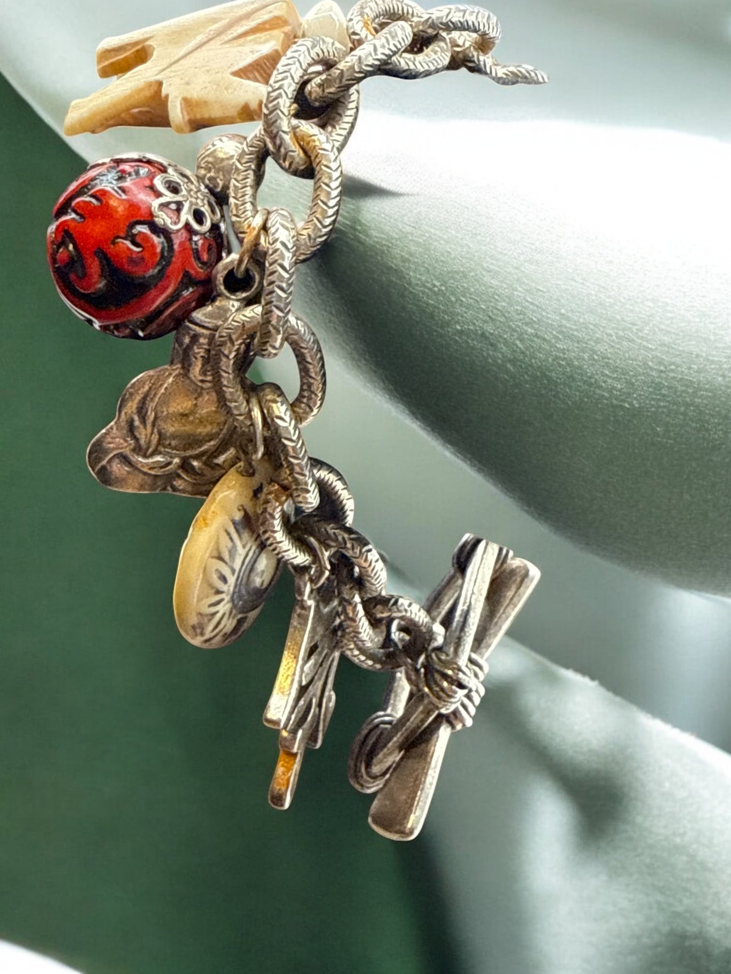 Vintage Wandered Path Charm Bracelet 6"