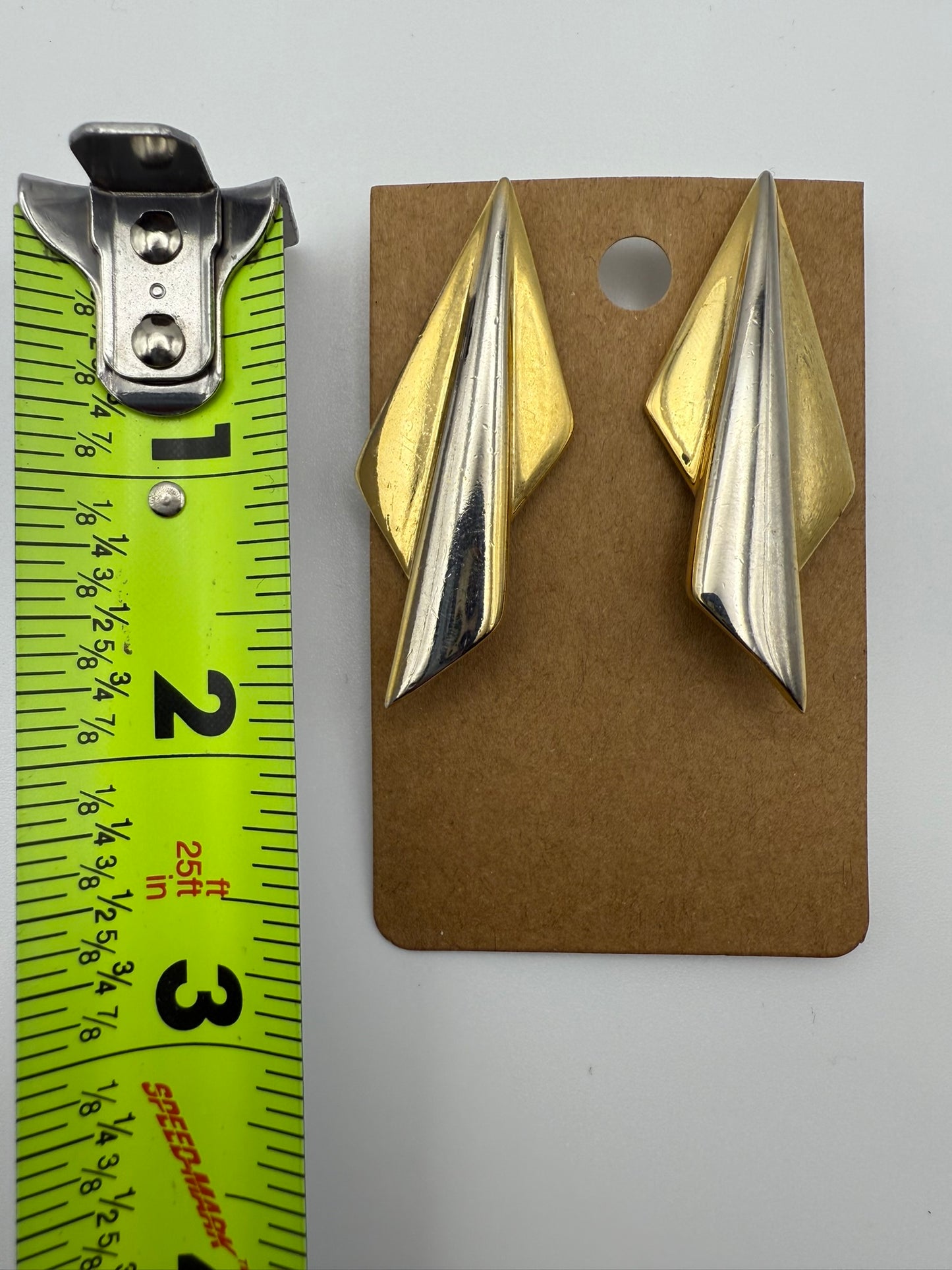 Vintage Golden Edge Statement Studs