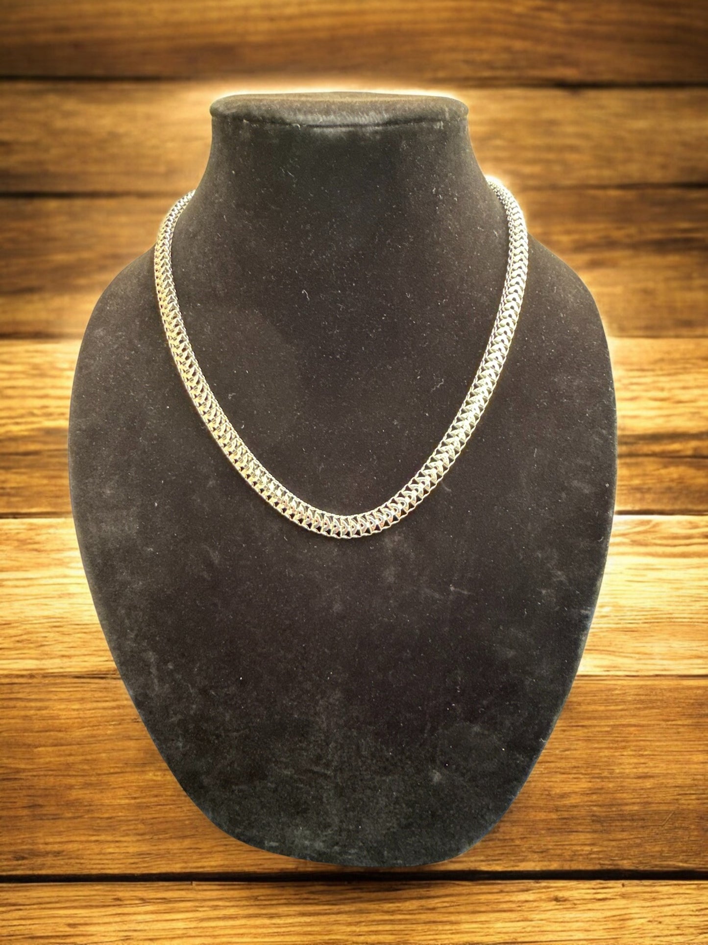 Vintage Silver Weave Chain 17-20"