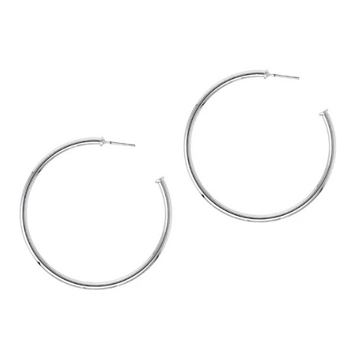 Brilliant Silver Hoop Earrings
