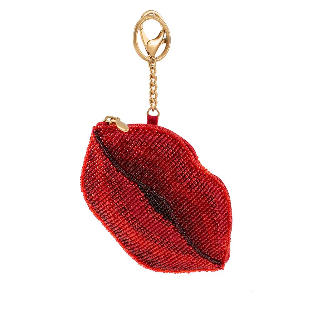 XOXO Beaded Lips Coin Purse
