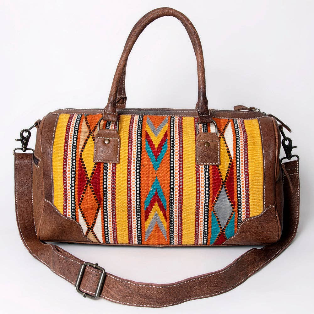 American Darling Genuine Western Leather Duffel Bag