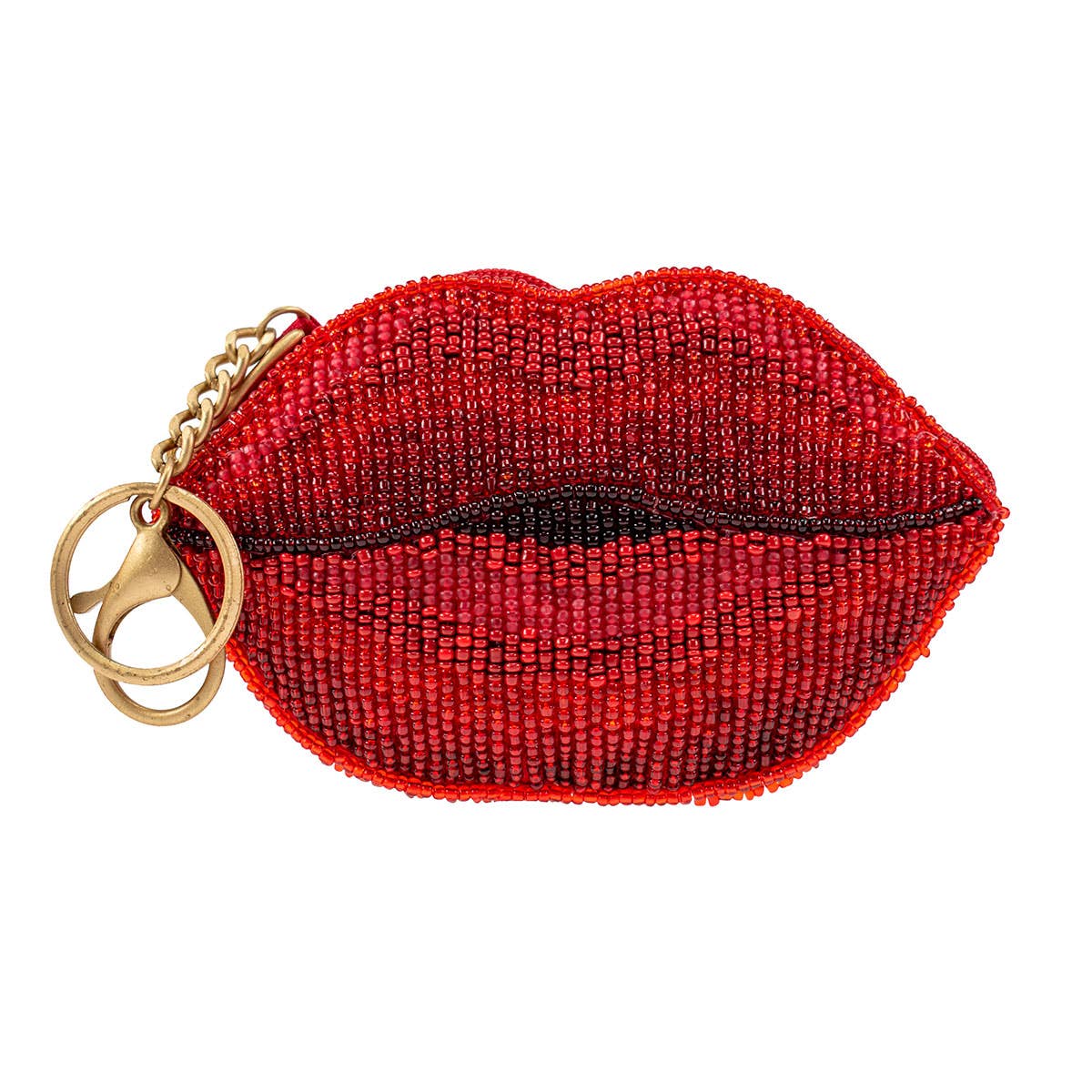 XOXO Beaded Lips Coin Purse