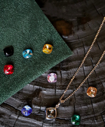 Chroma Charm Necklace - 10 stones! (Gold & Silver)