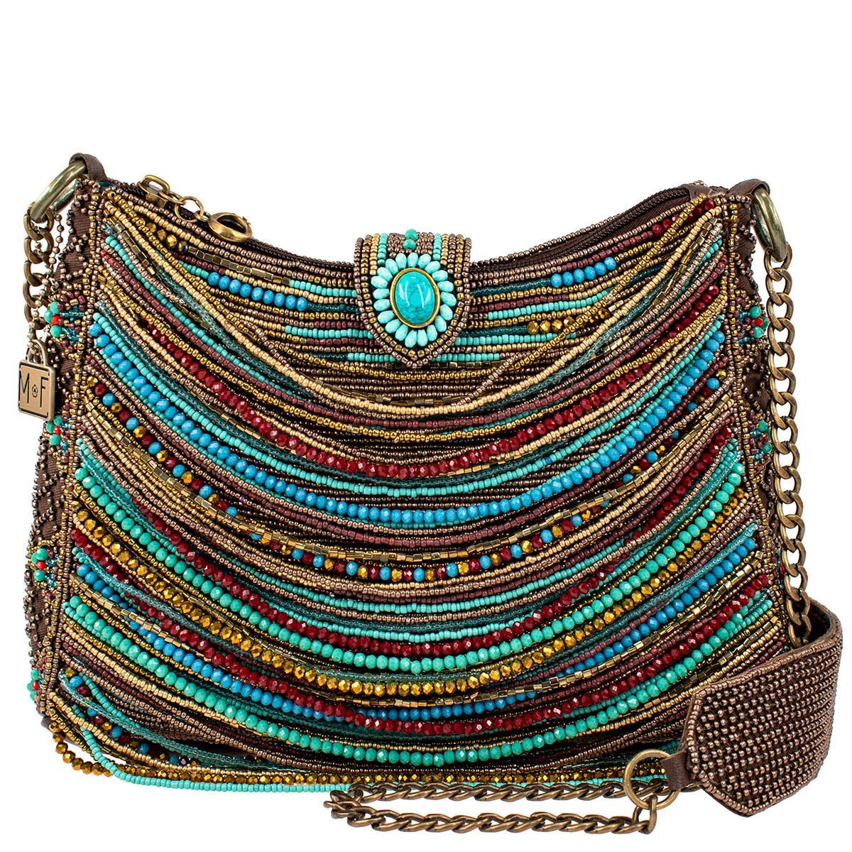 Sway with Me Beaded Strands Southwestern Crossbody Handbag