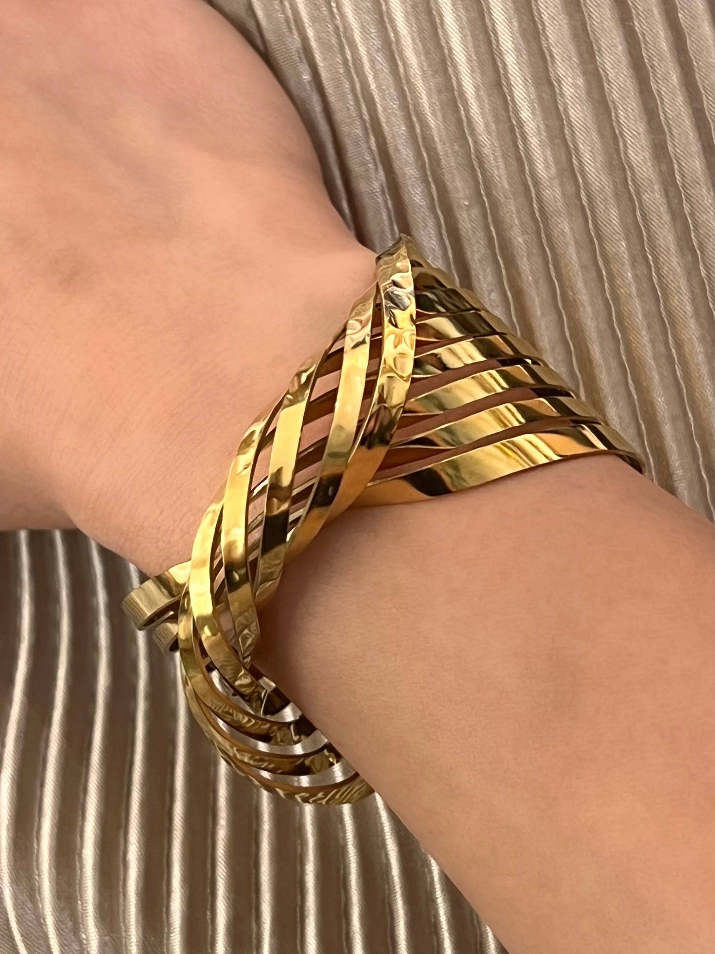 Cleo Stainless Steel Bangle Bracelet