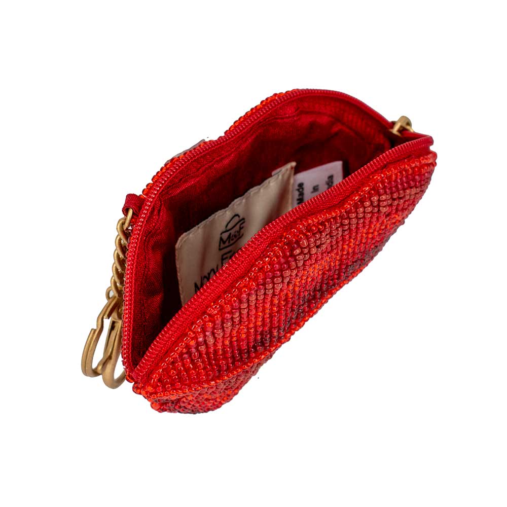 XOXO Beaded Lips Coin Purse