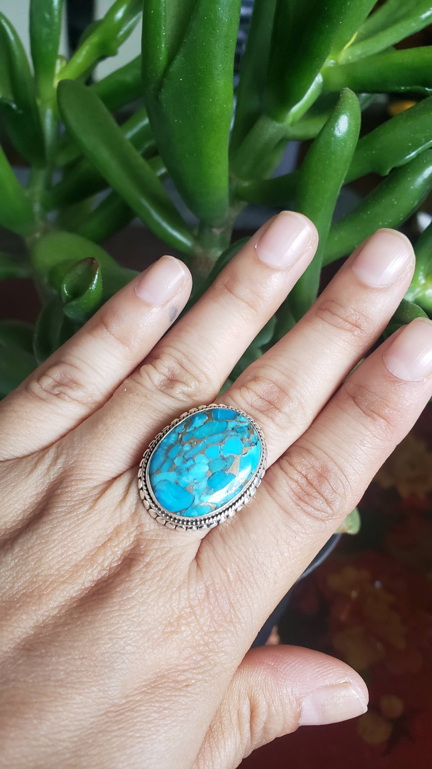 Sterling Blue Turquoise Ring