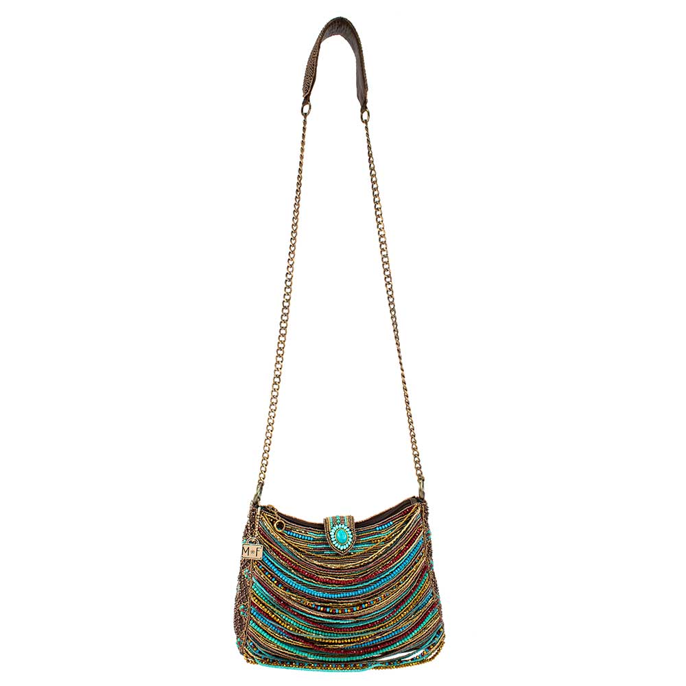 Sway with Me Beaded Strands Southwestern Crossbody Handbag