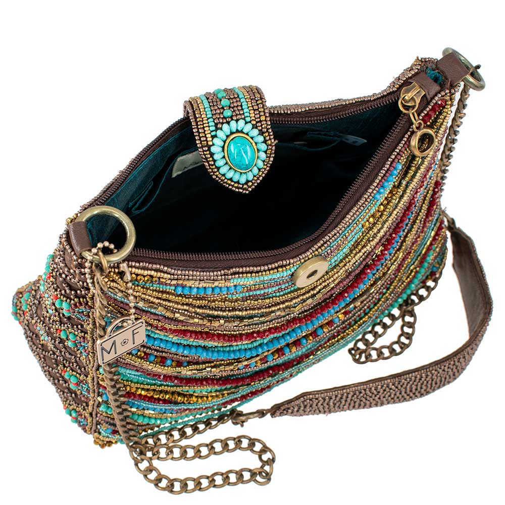 Sway with Me Beaded Strands Southwestern Crossbody Handbag