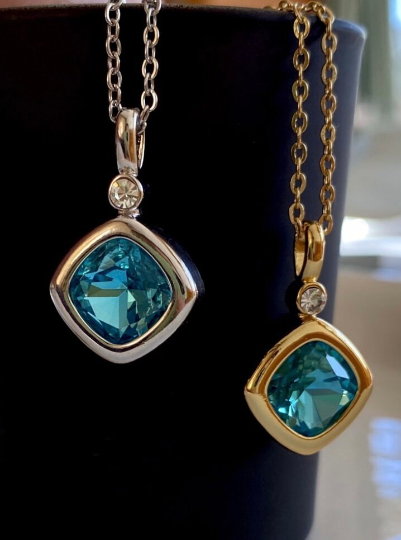 Chroma Charm Necklace - 10 stones! (Gold & Silver)