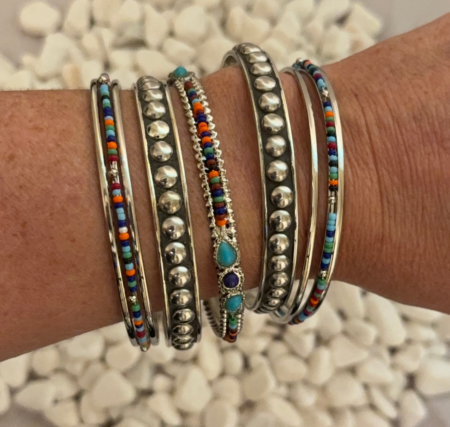Boho Bangles - 9 pieces set