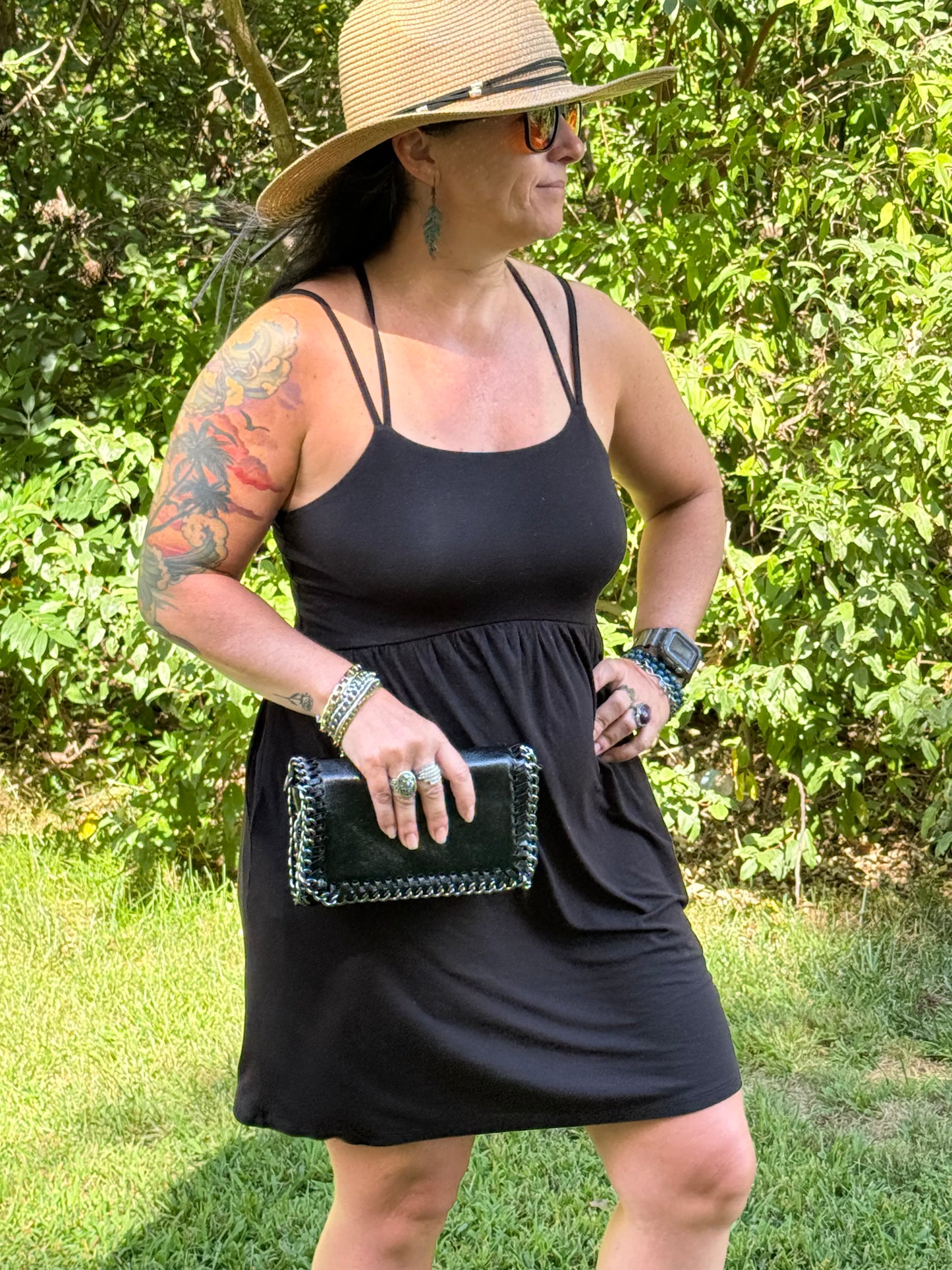 Midnight Edge Crossbody with Chains