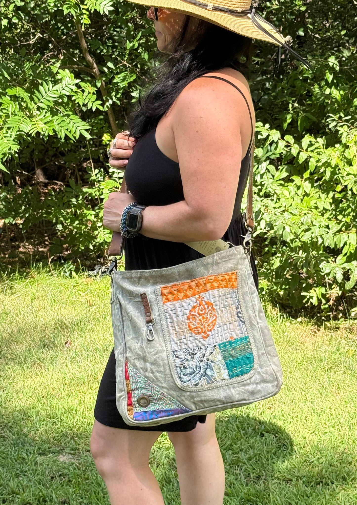 Upcycled Willow Bloom Bag - Each is unique!