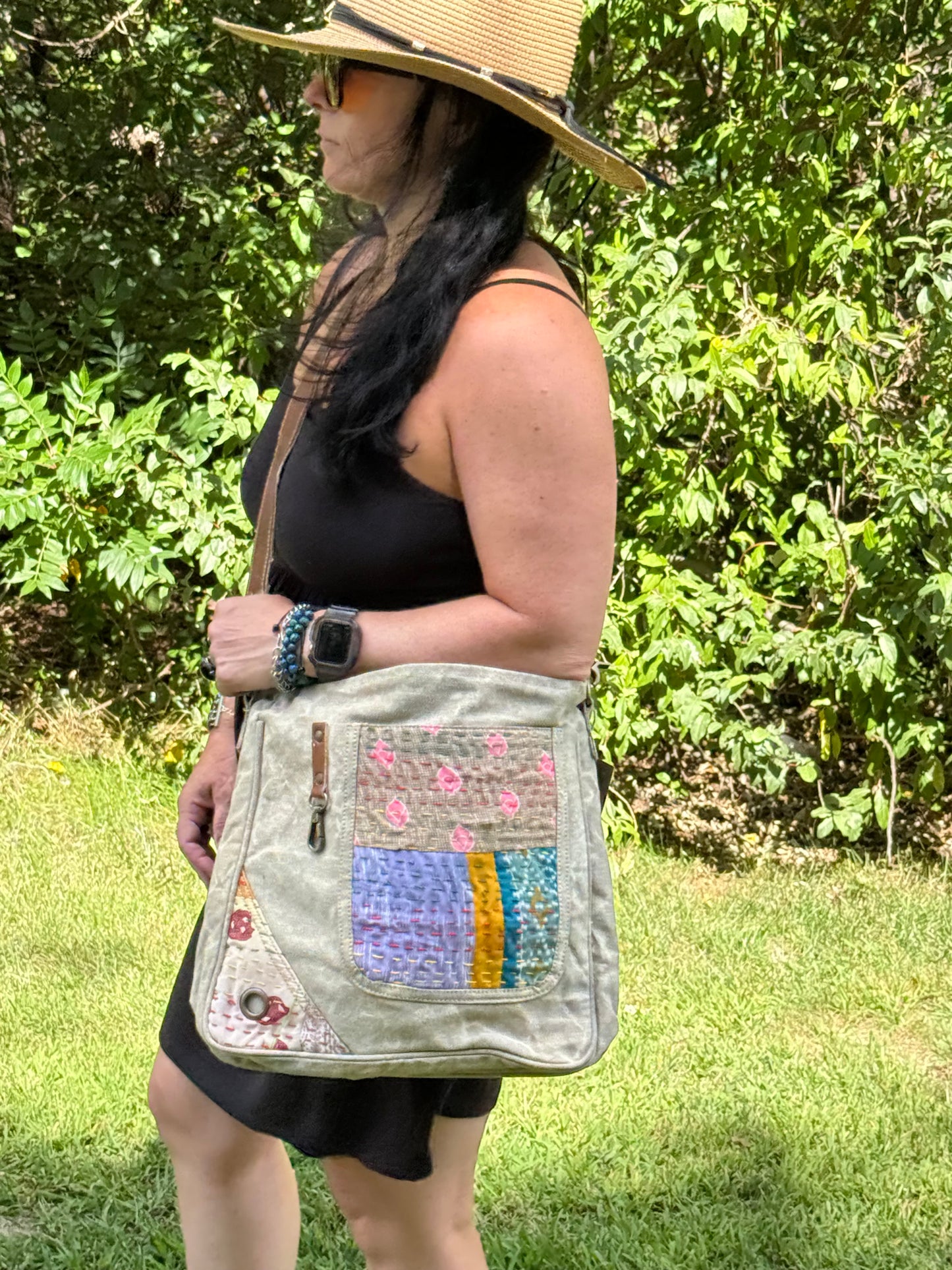 Upcycled Willow Bloom Bag - Each is unique!