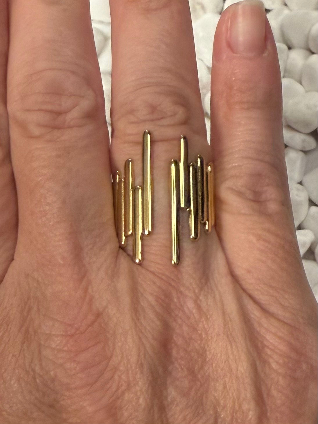 Equalizer Adjustable Stainless Steel Gold Ring 