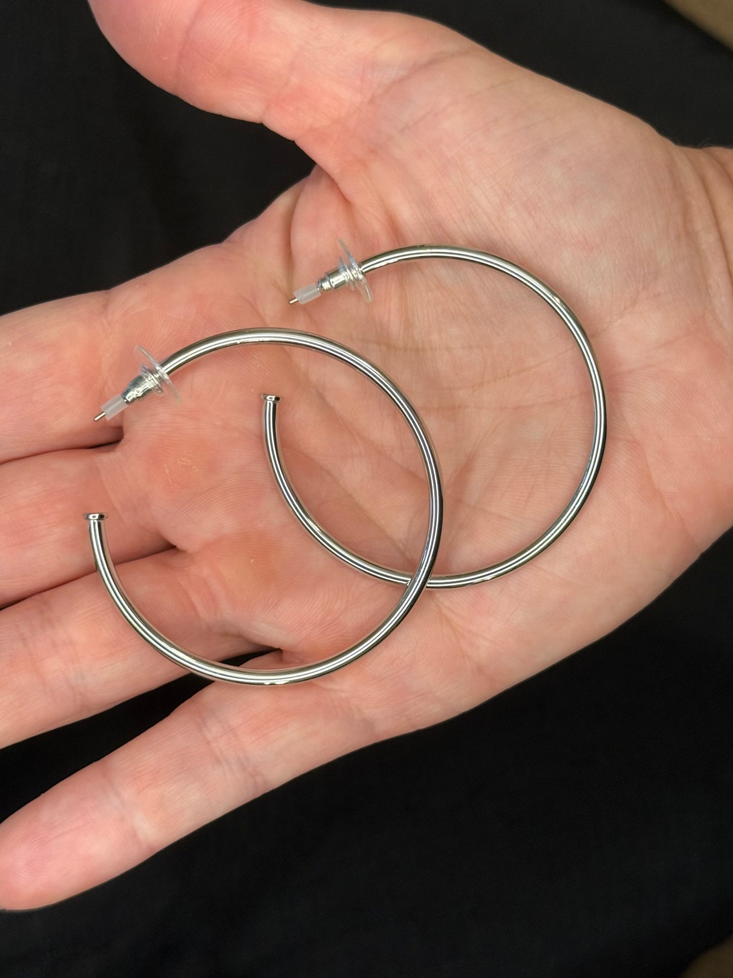 Brilliant Silver Hoop Earrings