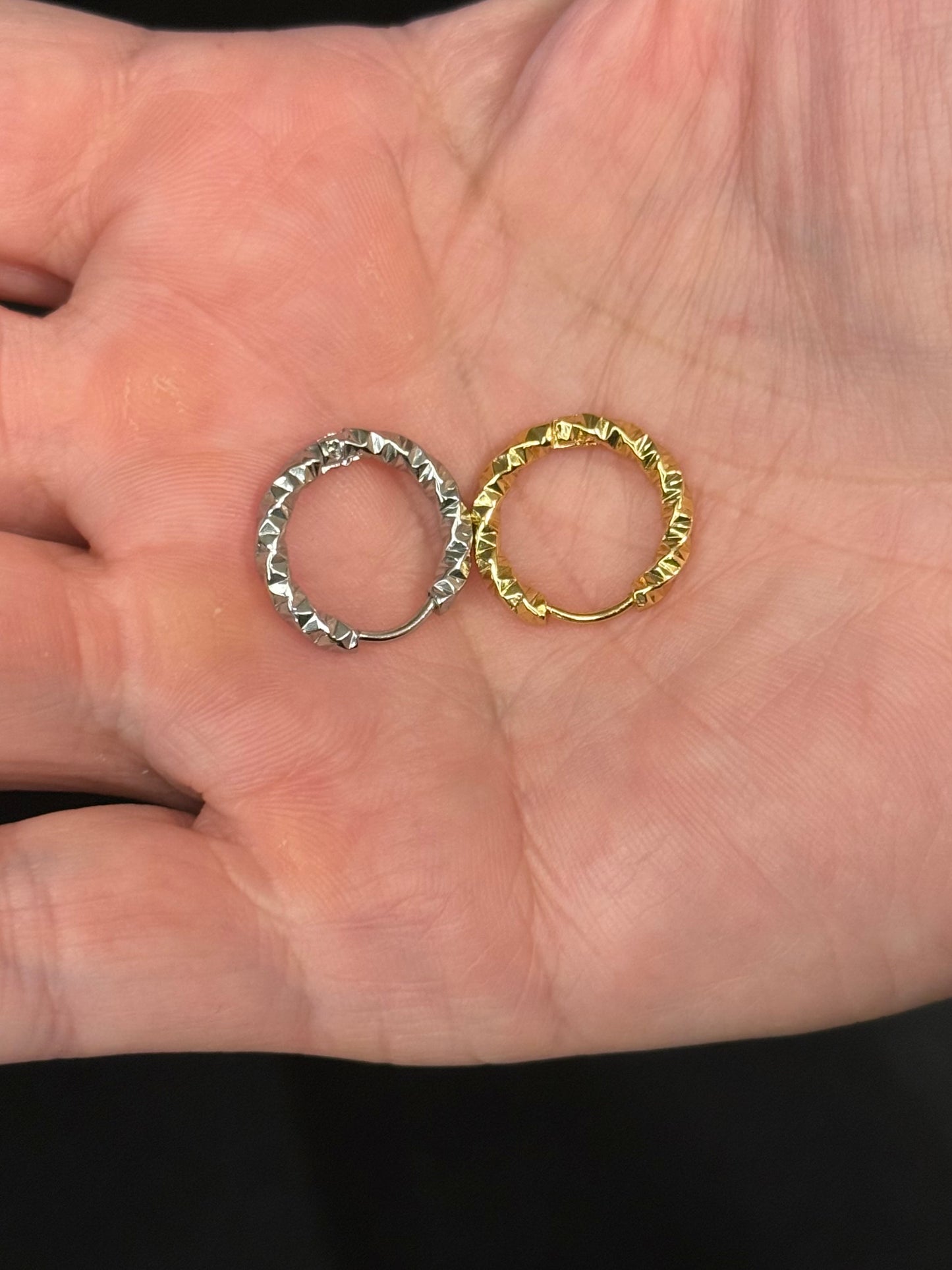 Nelly Stainless Steel Hoop Earrings (Gold or Silver)