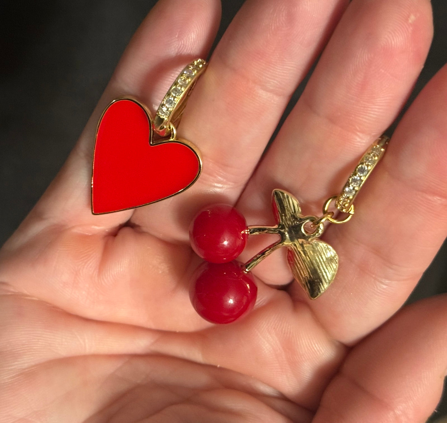 Sweetheart Cherry Earrings