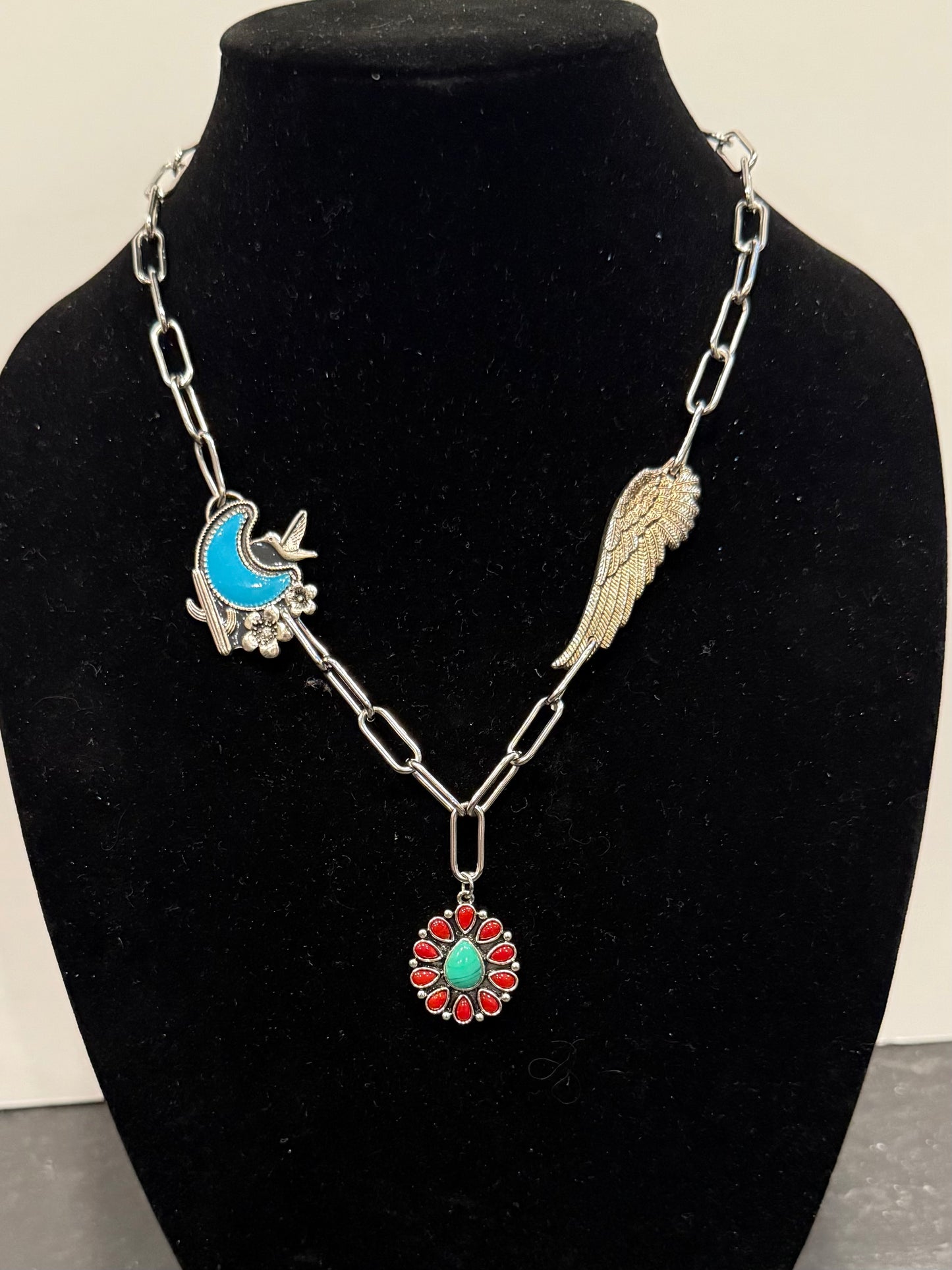 Orange Wing Necklace