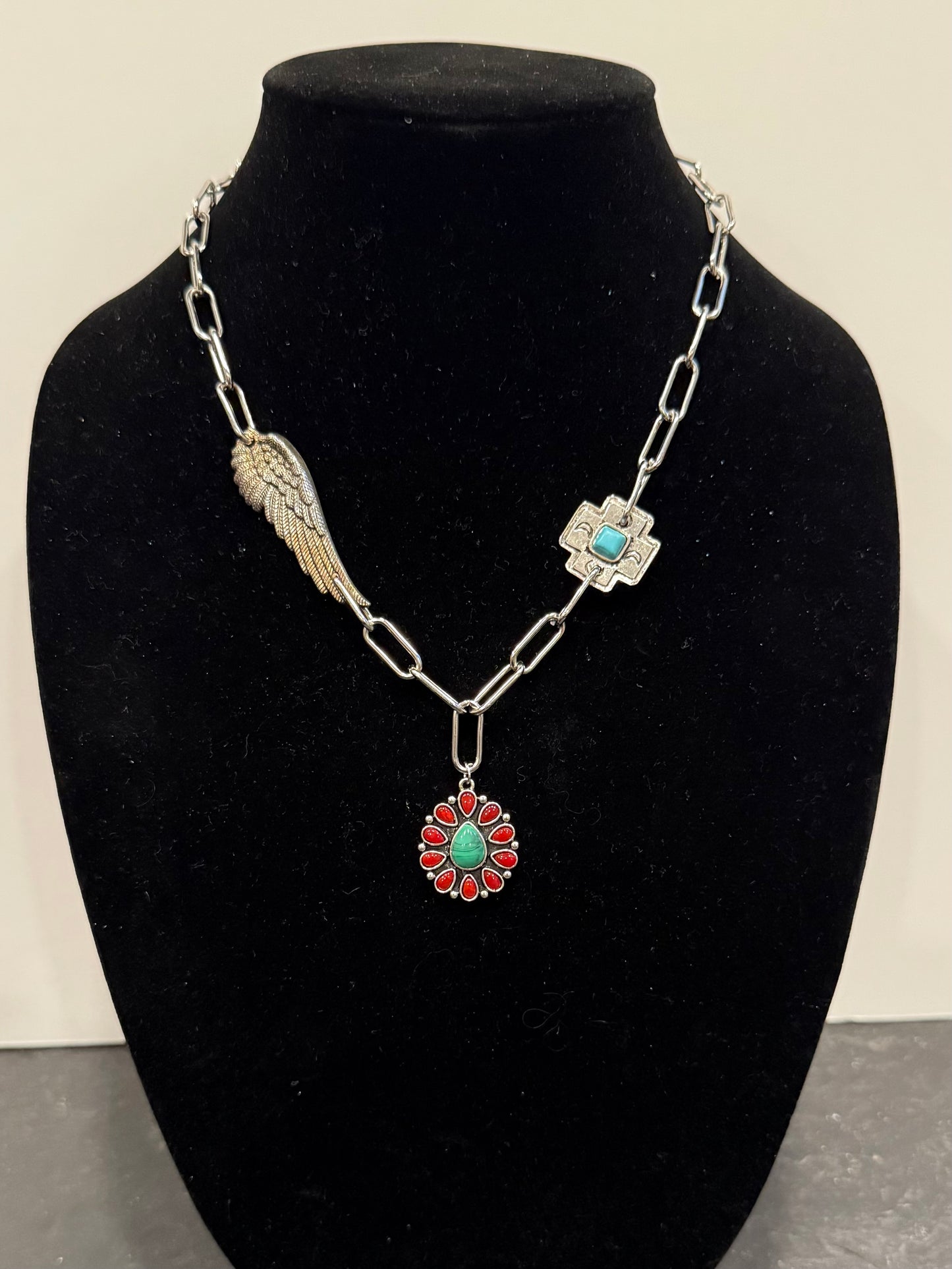 Orange Wing Necklace