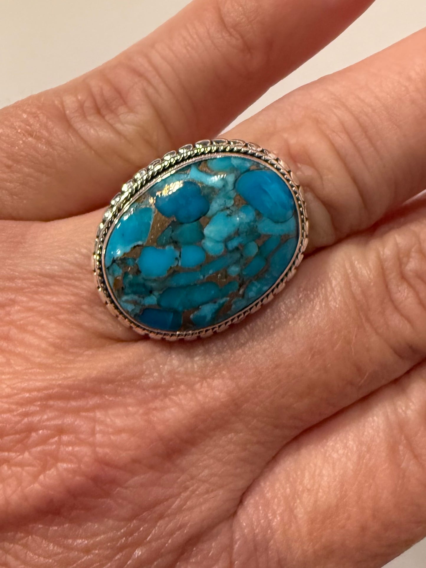 Sterling Blue Turquoise Ring