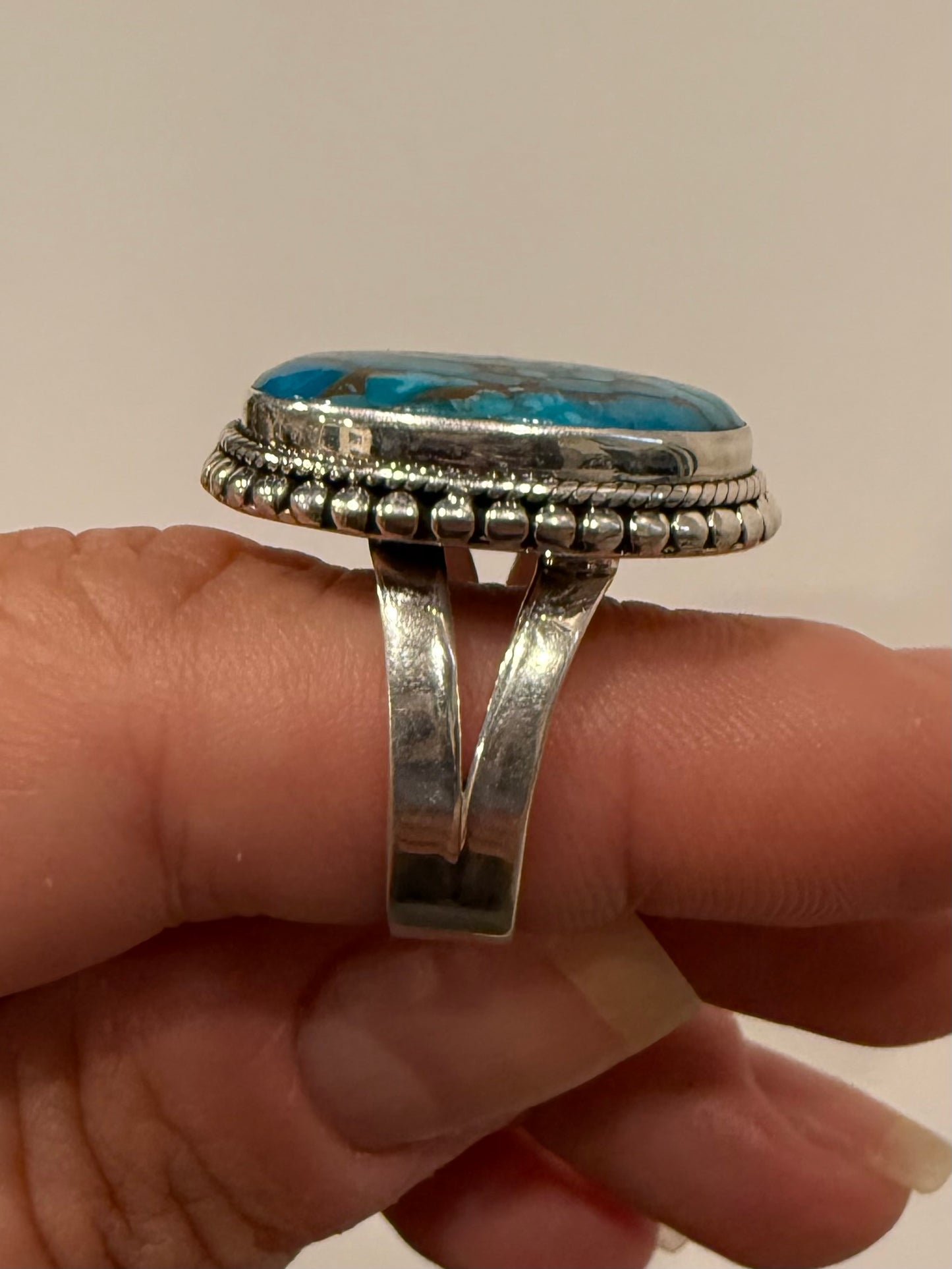 Sterling Blue Turquoise Ring