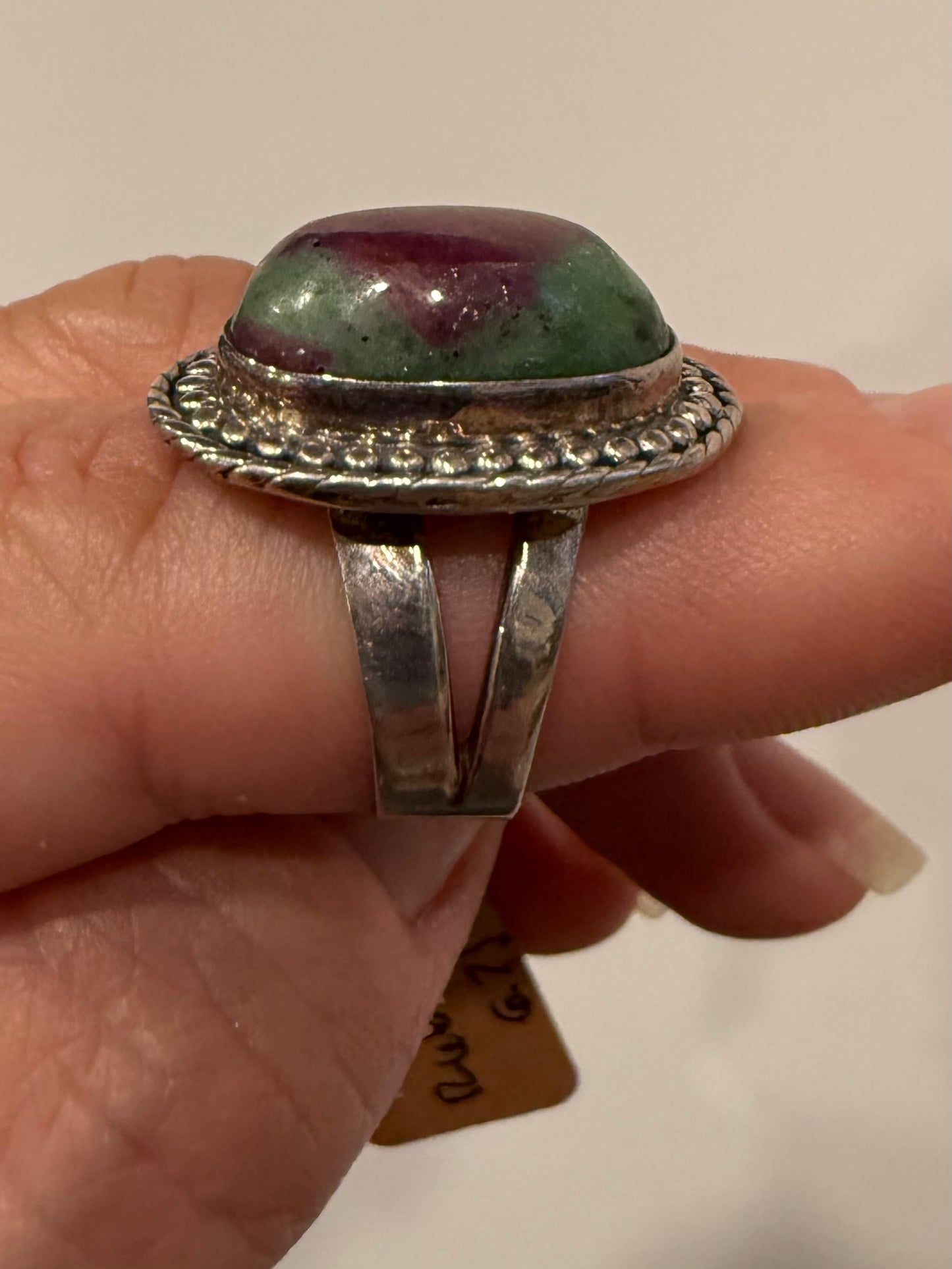 Sterling Ruby Zoisite Ring