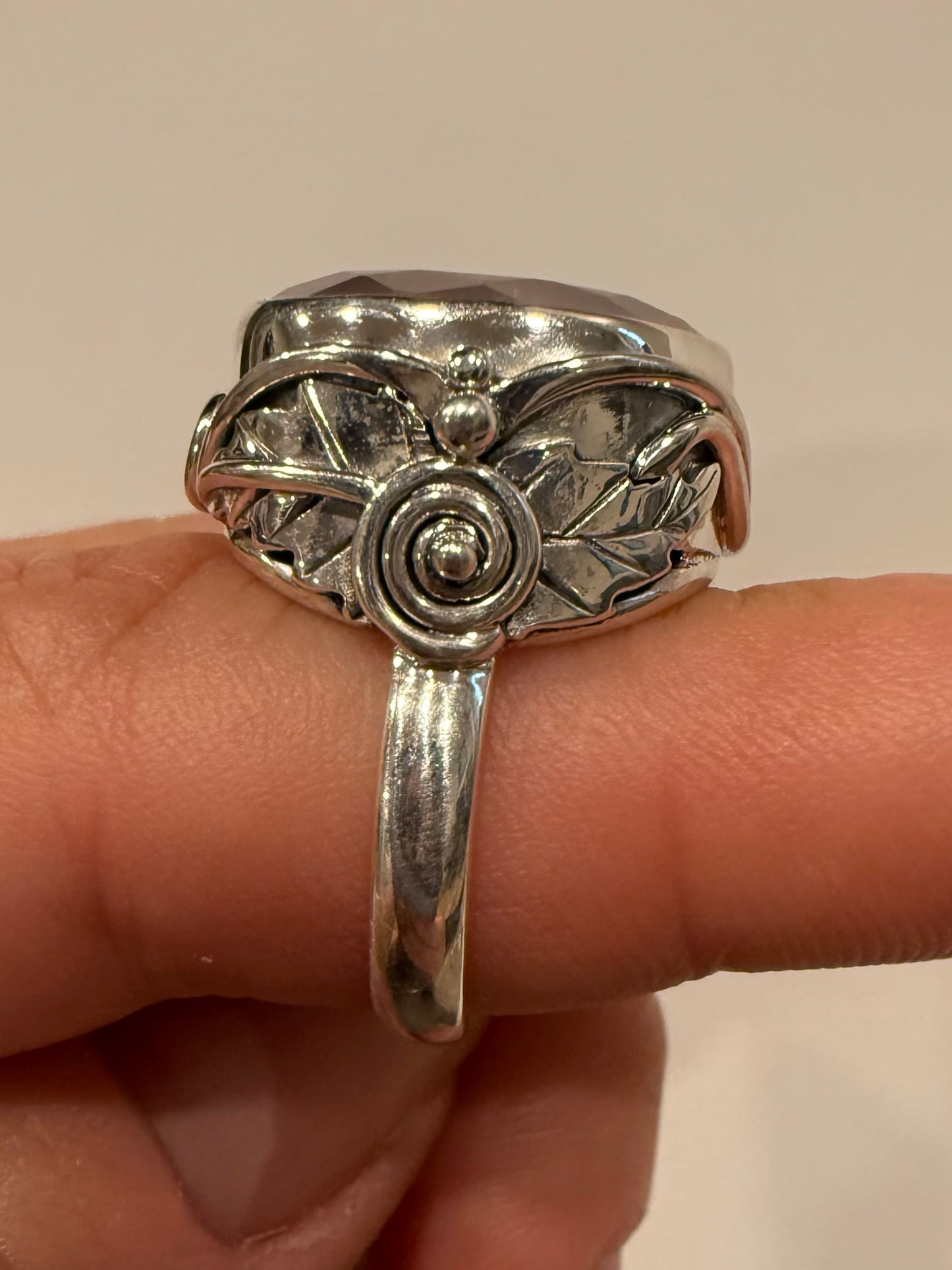 Sterling Rose Quartz Enchantment Ring