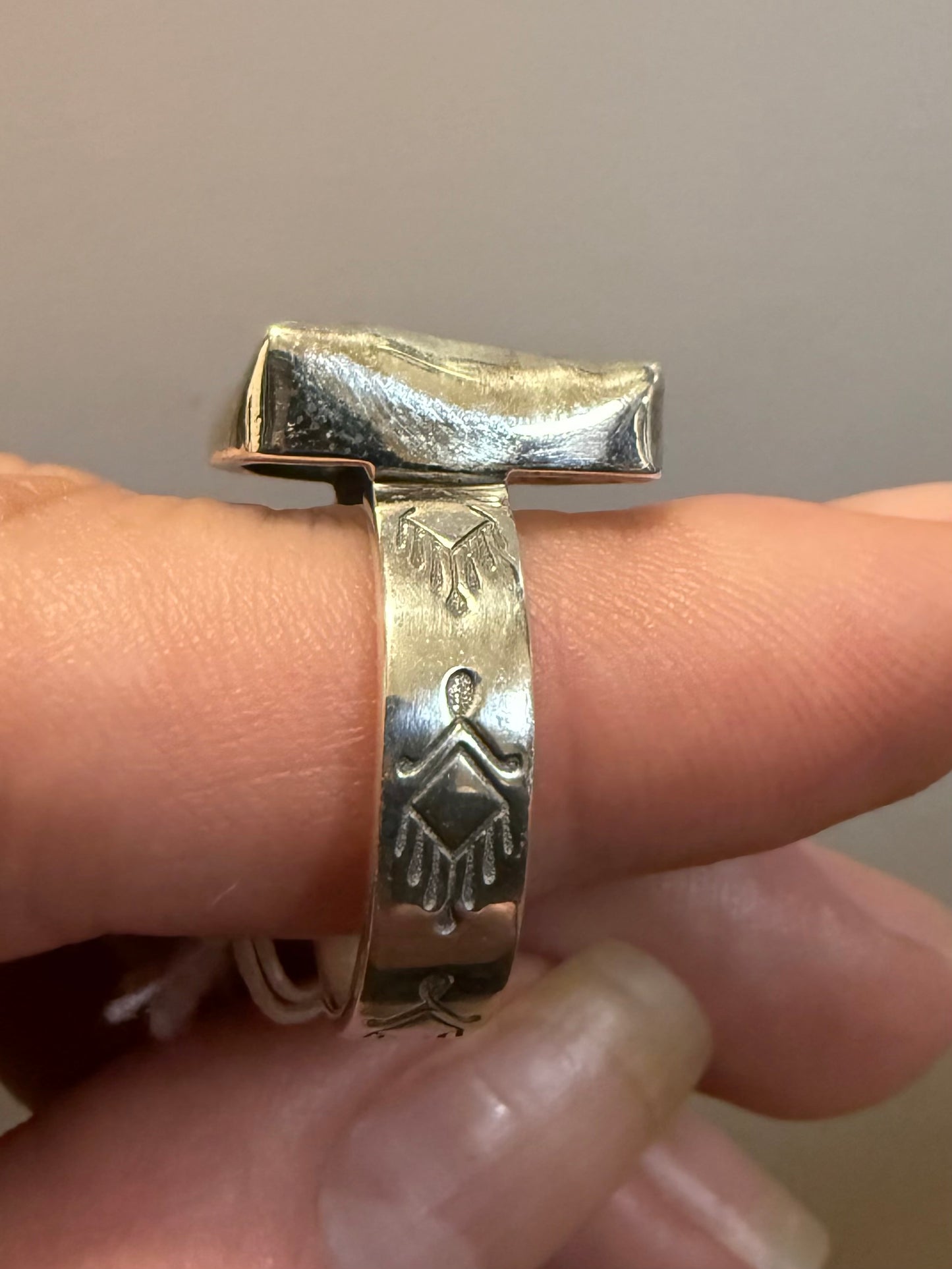 Sterling Aquamarine Melting Ring