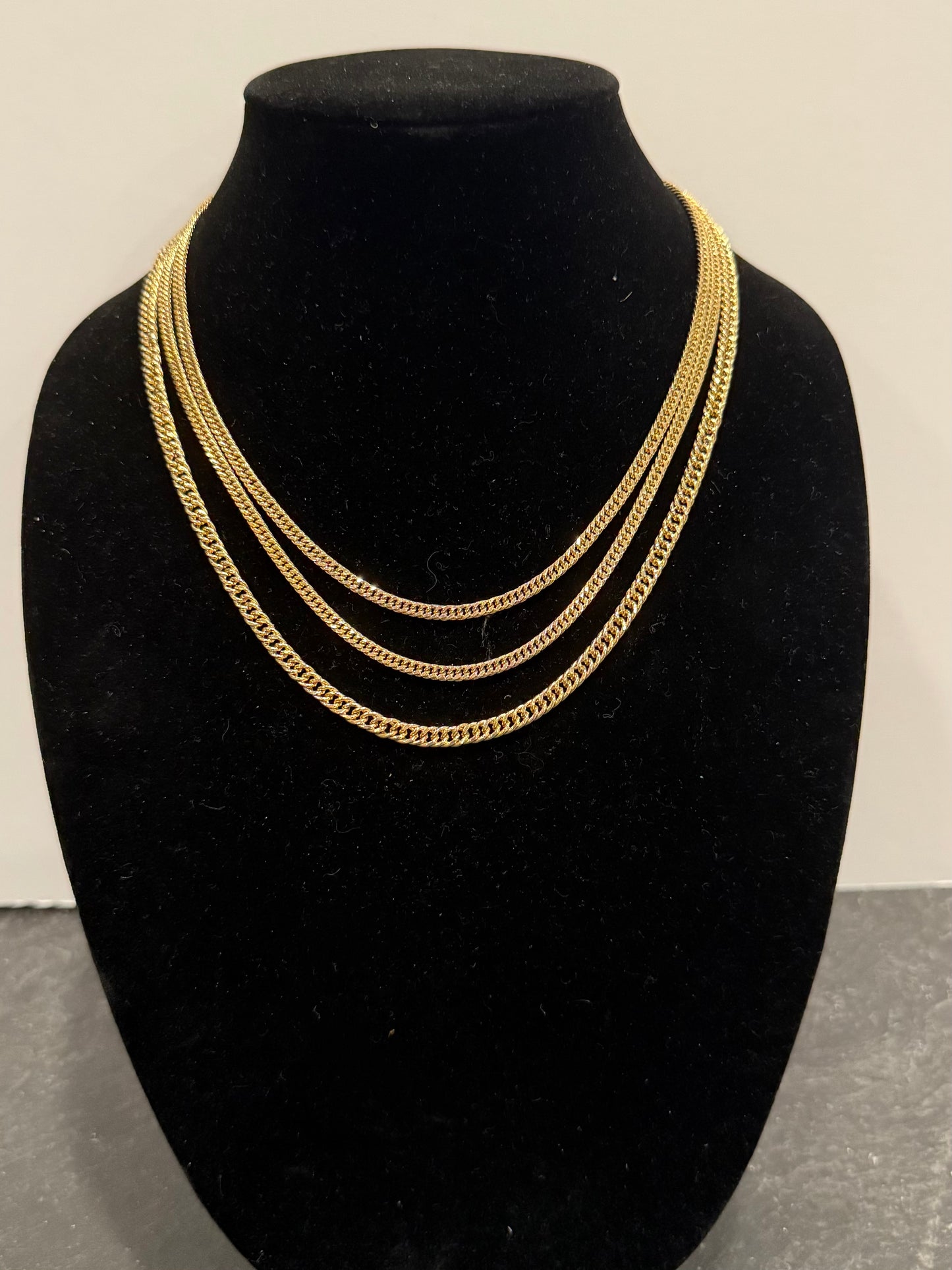 Vintage triple chain gold style Necklace