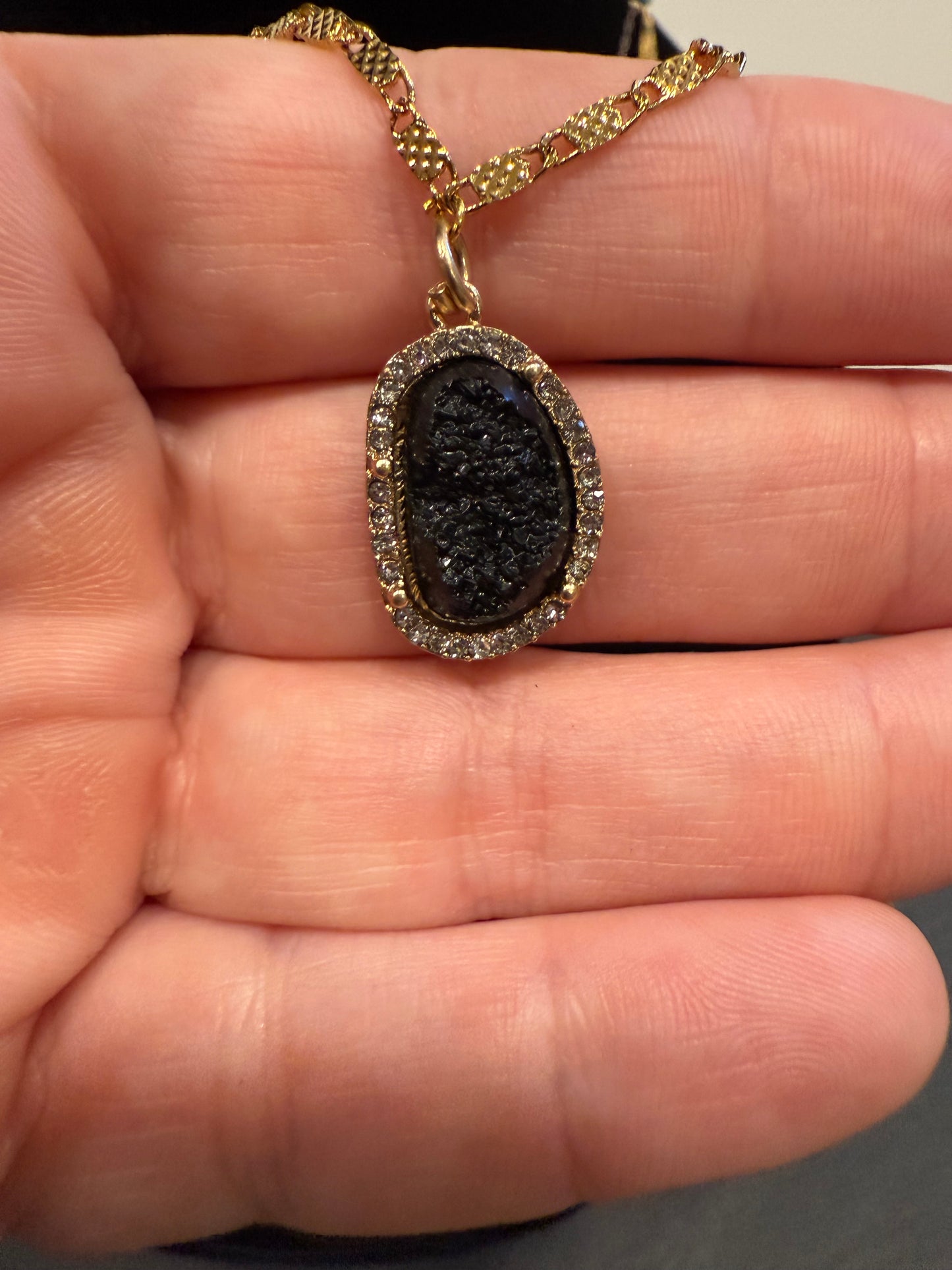 Blue Onyx Triple Necklace