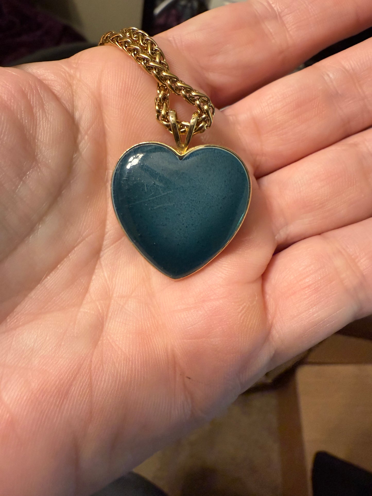 Vintage Gold Heart Necklace
