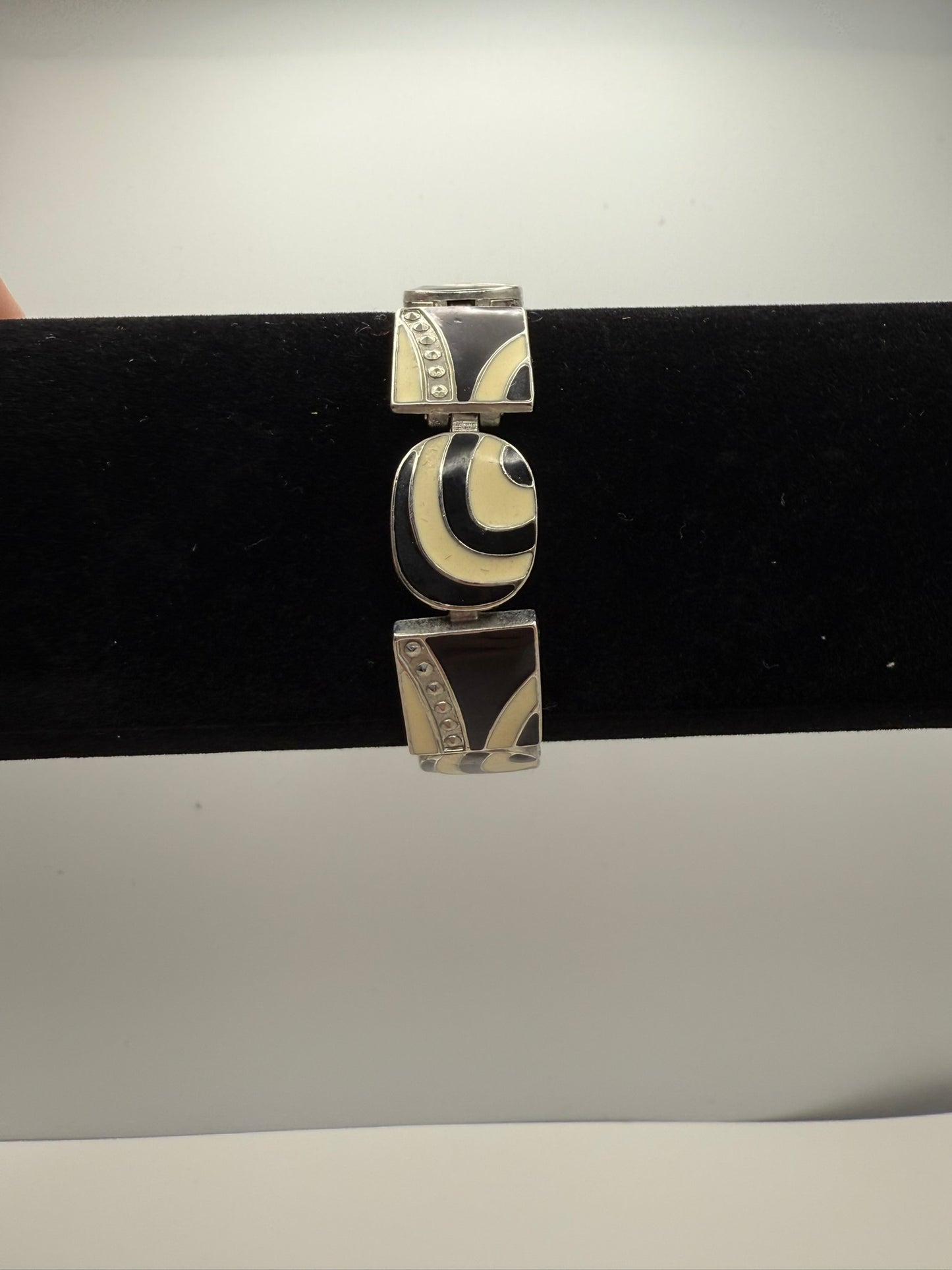 Vintage Monochrome Muse Link Bracelet 7.75"