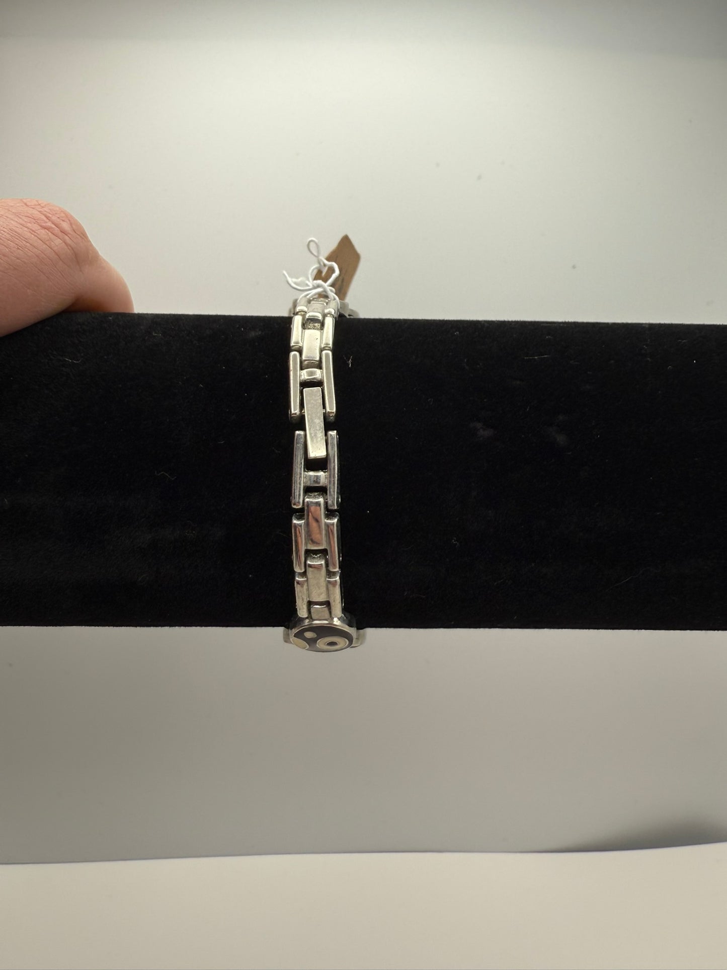 Vintage Monochrome Muse Link Bracelet 7.75"