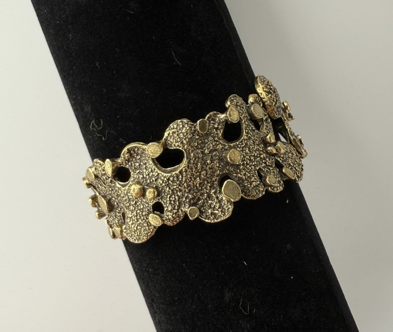 Vintage Molten Gold Relic Bracelet 5.5-6"