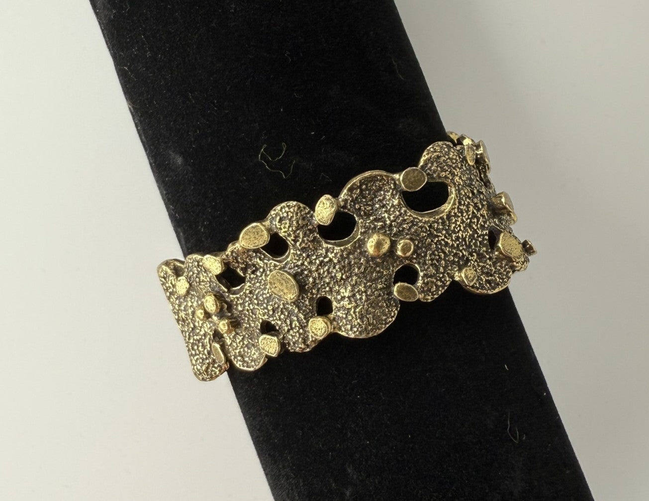 Vintage Molten Gold Relic Bracelet 5.5-6"