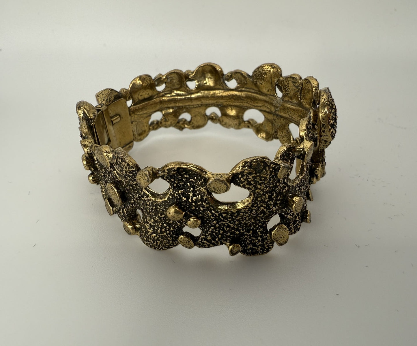 Vintage Molten Gold Relic Bracelet 5.5-6"