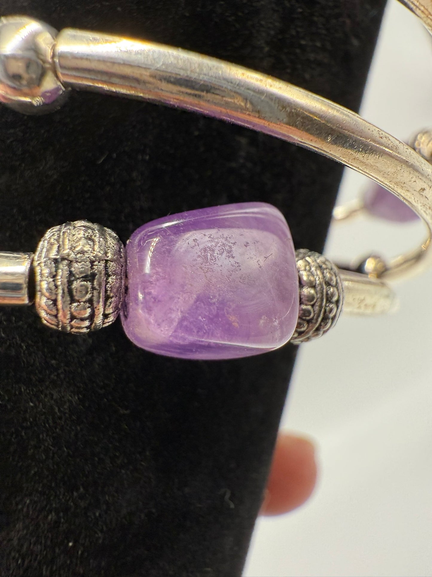 Vintage Amethyst Whisper Wrap Bracelet 7-7.5"