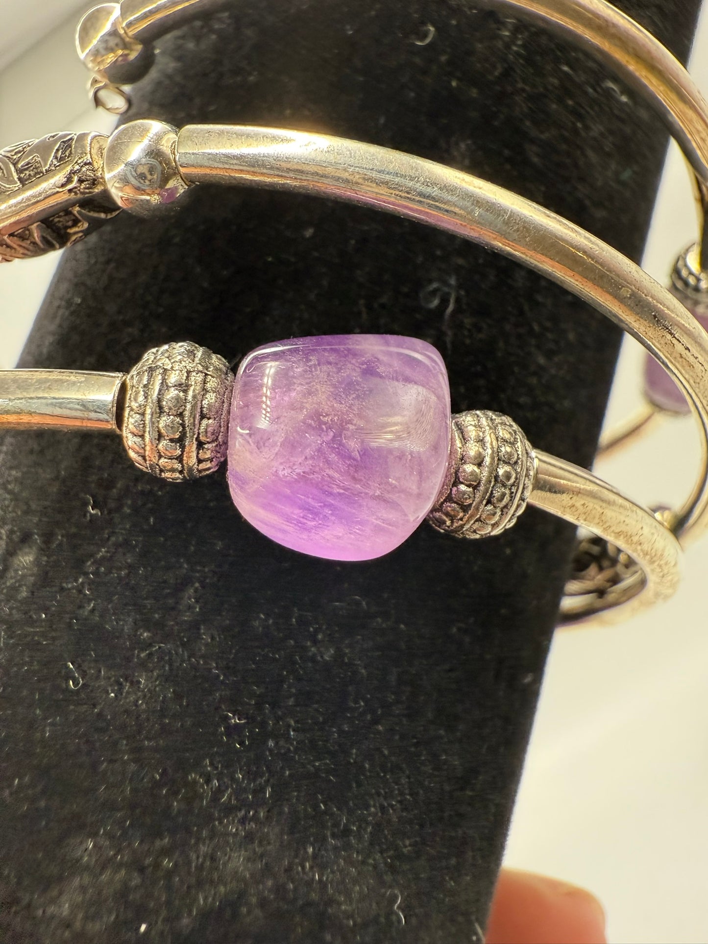 Vintage Amethyst Whisper Wrap Bracelet 7-7.5"