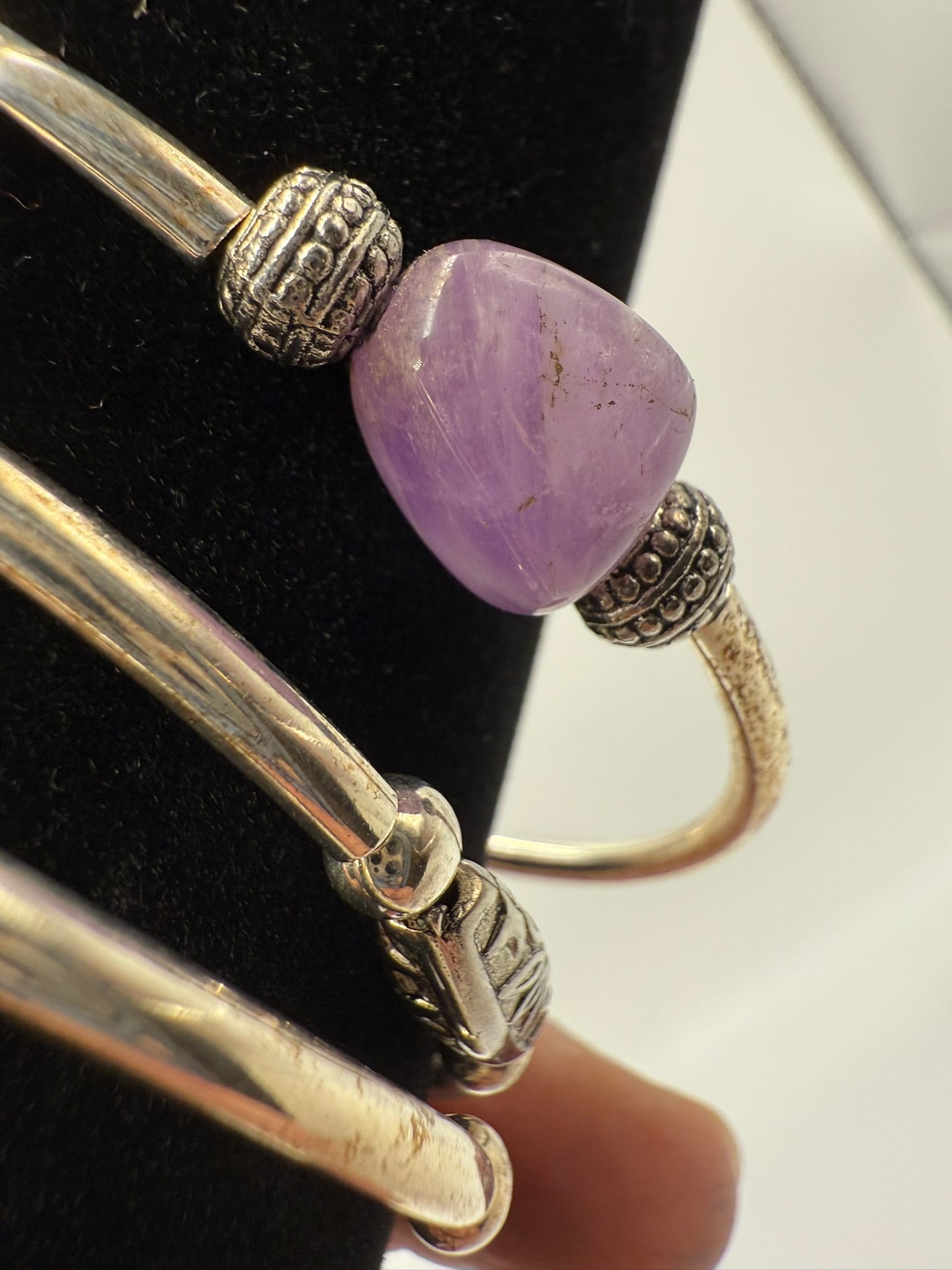 Vintage Amethyst Whisper Wrap Bracelet 7-7.5"