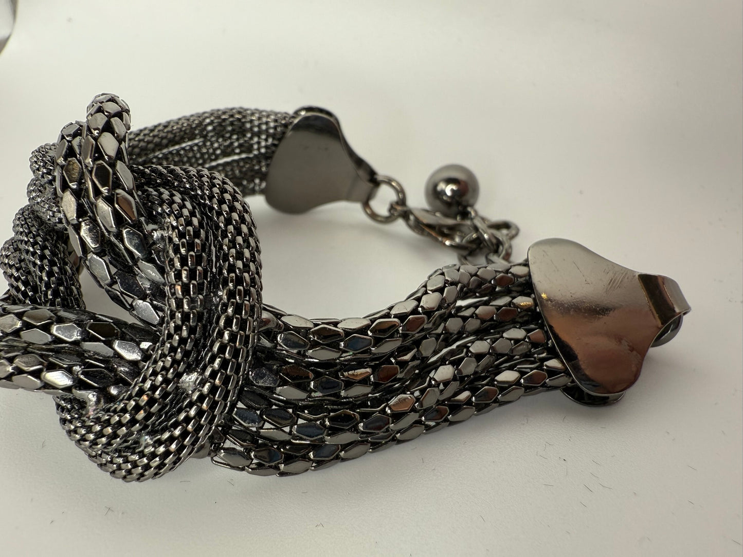 Vintage Midnight Knot Chain Bracelet 7-8.5"