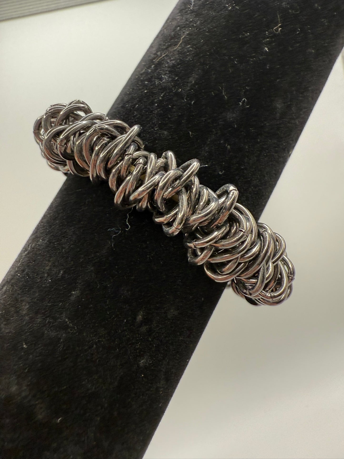 Vintage Midnight Coil Statement Bracelet 7-8"